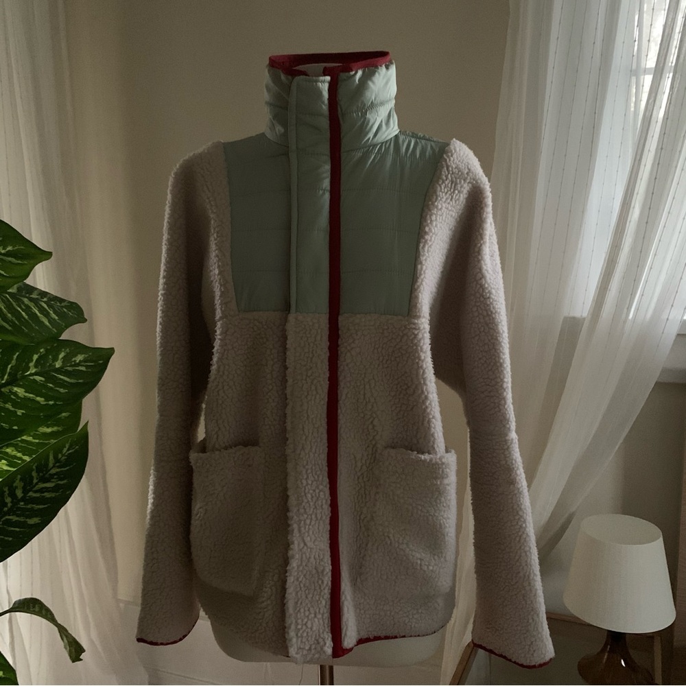 UO Shearling Zip Up Jacket